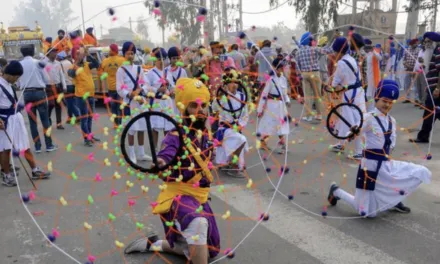 San Bonifacio, the colourful Sikh procession of Nagar Kirtan