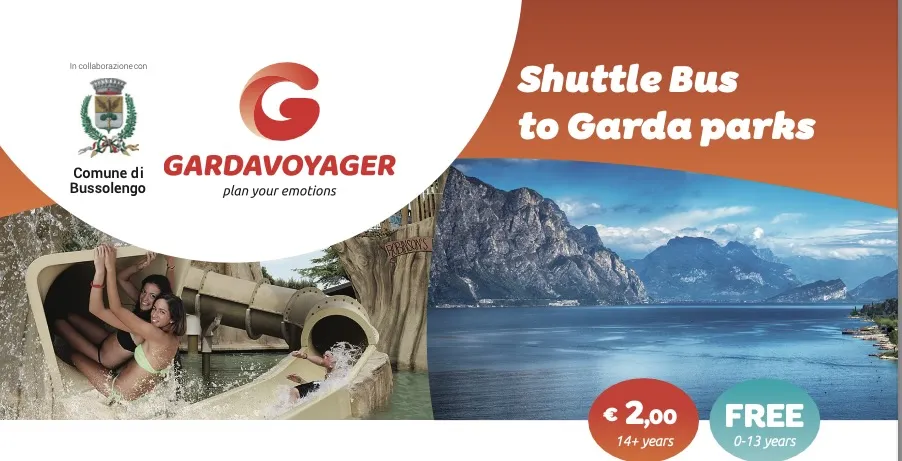 Summer shuttle services in Bussolengo to visit the Garda parks and the oldest market of Verona