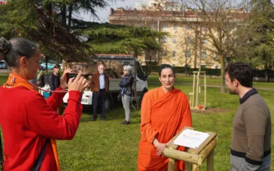 The Italian Hindu Union donated ten linden trees to Verona