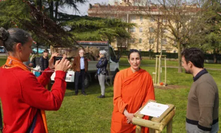 The Italian Hindu Union donated ten linden trees to Verona