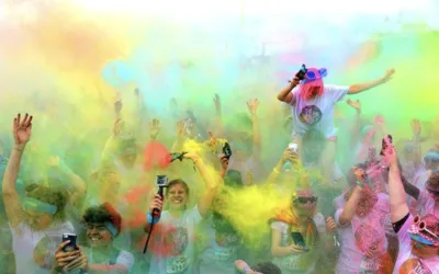 The eagerly awaited Colour Run and Pink Night in Zevio, province of Verona