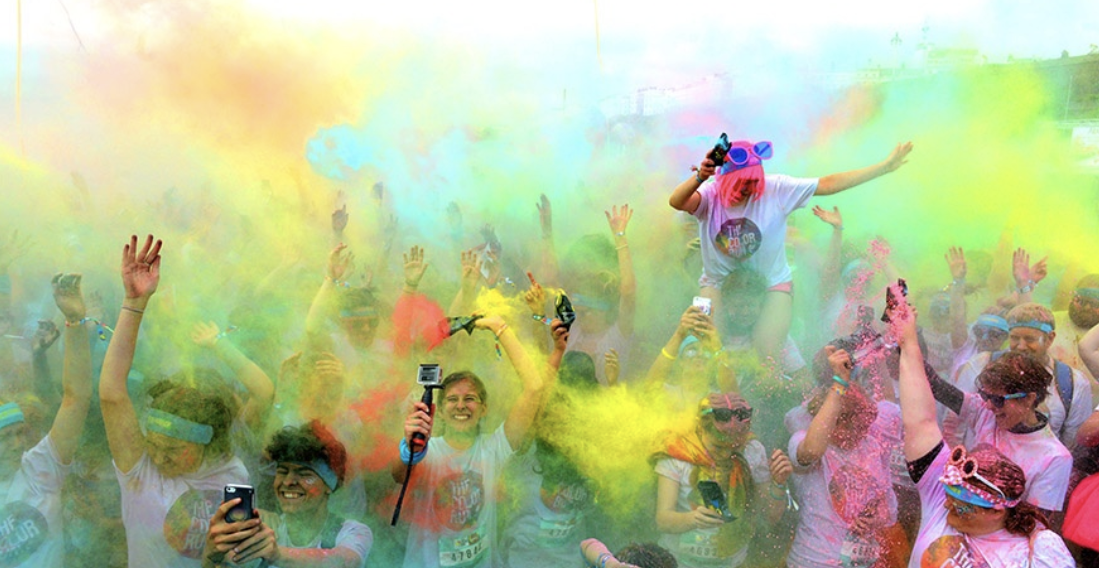 The eagerly awaited Colour Run and Pink Night in Zevio, province of Verona