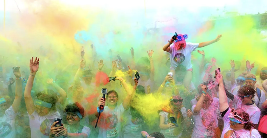 The eagerly awaited Colour Run and Pink Night in Zevio, province of Verona