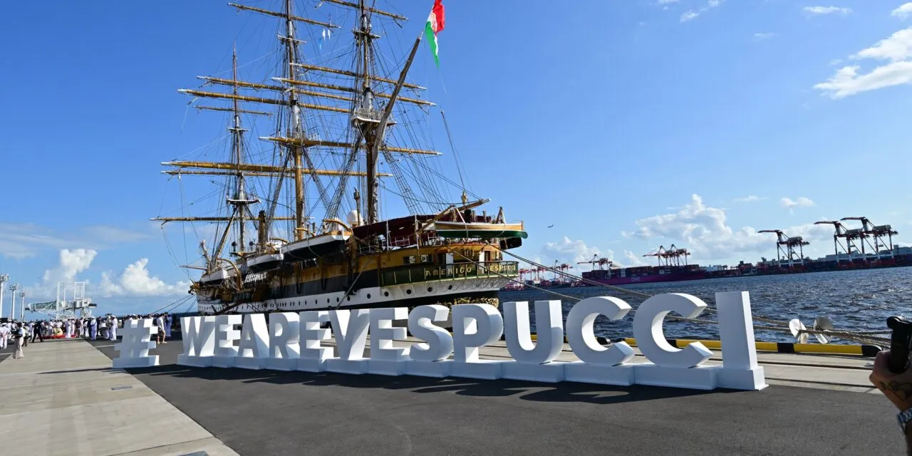 Vinitaly in Tokyo with the “most beautiful ship in the world” Amerigo Vespucci