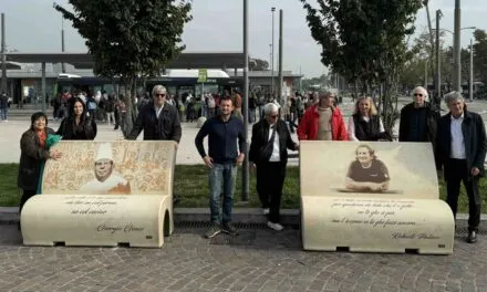 Two book-shaped benches to remember Veronese greats Roberto Puliero and Giorgio Gioco