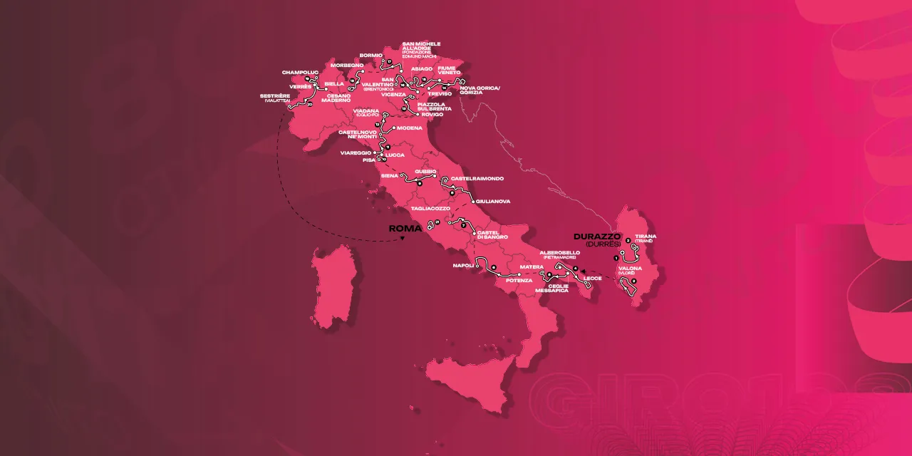 The 2025 Giro d’Italia and its stages in Veneto